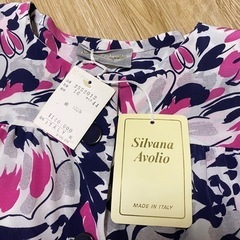 ⁑未使用⁑ Silvana Avolio シルク100% 絹 ブラウス シャツ トップス長袖 イタリア製の画像