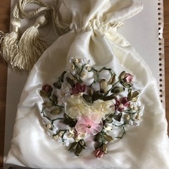 巾着　ポーチ　花柄　トラベル　おしゃれバニティ　小物入れの画像