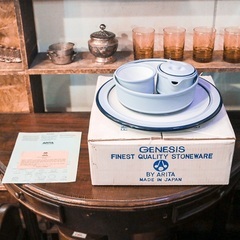 【武蔵小山店】【在庫複数/未使用品】 "ARITA GENESIS" 5P Complete Set STONE WEAR ストーンウエア ストーンウェア 陶器 食器 セット 検）有田 アリタ noritake ノリタケ ストーンウェア レトロ ビンテージ フォークストーンの画像