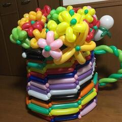 バルーンアート　カップの花束