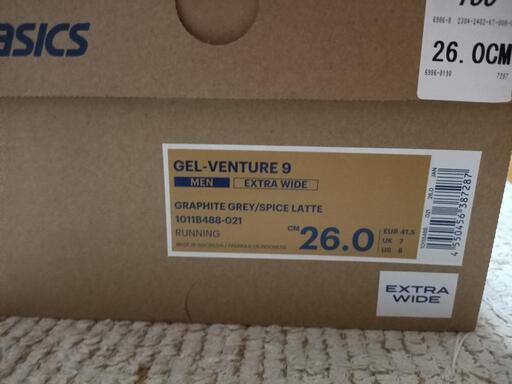 アウトドアシューズ ASCICS GEL-VENTURE 9 26cm/Extra Wide