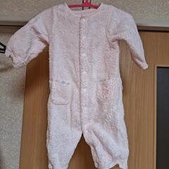 BeBe ピンク カバーオール ドレスオール 50 60 70 75 ロンパースの画像