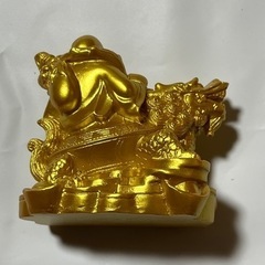 布袋さん　置物　七福神　ゴールド　開運　金運　風水　幸運　インテリア　龍亀　仏像の画像