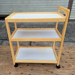 木製 3段 キッチンワゴン キャスター付 コーナン 幅59cm×...