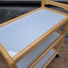 木製 3段 キッチンワゴン キャスター付 コーナン 幅59cm×奥行34cm×高さ74cmの画像