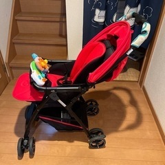 joieベビーカー美品 綺麗な赤 の画像