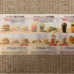 マクドナルド　株主優待券の画像