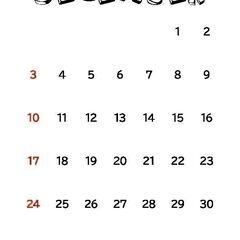 デザイン カレンダー 2024 令和6年  A3 ポップ シンプル 10月始まりの画像