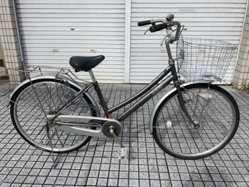 【26インチ自転車】LEDオートライト付　変速なし　リヤタイヤ、チューブ新品❗️若林自転車　膳所店　SALE中❗️