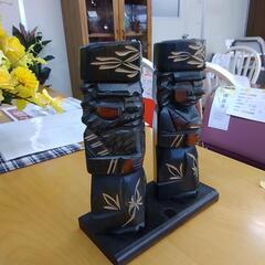 木彫人形 北海道民芸の画像