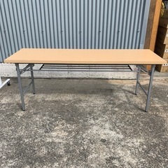 机　テーブル　180×60 長机　長テーブル　折りたたみ式　棚付...