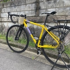 【ジャンク即買い×】【説明文必読】クロモリ フレーム カーボン フォーク セット 中古ロードバイク】クロモリフレーム×カーボンフォーク！京都の老舗