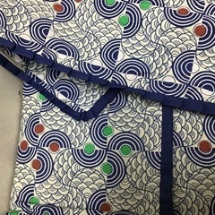 新古品　座布団カバー　千鳥青海　の画像