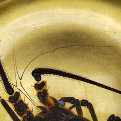 漆芸 金箔伊勢海老 飾皿の画像