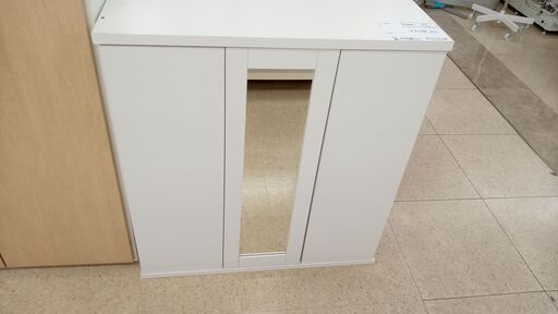 ★ジモティ割あり★  下駄箱 白 H83.5×D34×W80 クリーニング済み TJ2165