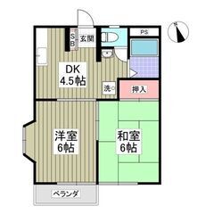 💙💙フリーレント1ヶ月付き😍敷礼０！《2DK》伊勢崎市🐻嬉しい追...
