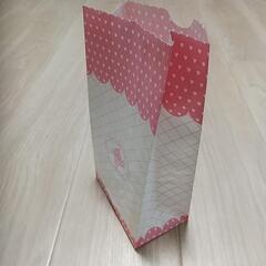 ハート柄 紙袋(マチ付)  30枚の画像