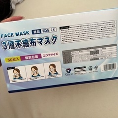 不織布マスク50枚×4箱の画像