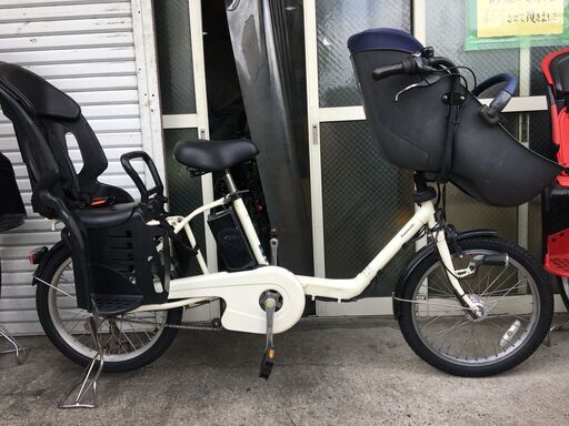 地域限定送料無料　パナソニック　ギュットミニ　三人乗り　13,2AH　子供乗せ　白　キッスミニ　ビッケポーラー　神戸市　電動自転車