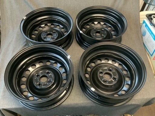 リユース　タイヤホイール　4本　J15×51/2JDOT  2 19/55G4　　鉄ホイール　15インチ　5.5J  ハブ径5.4  PCD100