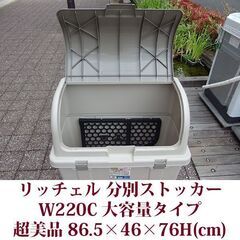 リッチェル 分別スットカー W220C 販売価格 10,450円 超美品 45L袋が4コ入る大容量タイプ Richellの画像