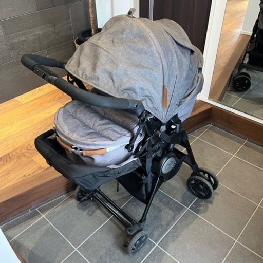 ベビーカー エールベベ フラコットFs アースグレー 説明書付き