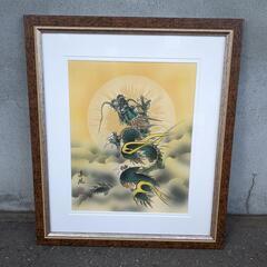 龍の絵　額装