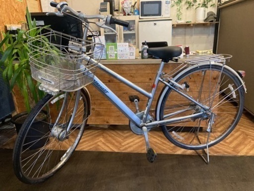【一発二錠の鍵新品！ブリヂストンアルベルト】LEDオートライト　内装3段　27インチ自転車　シルバー