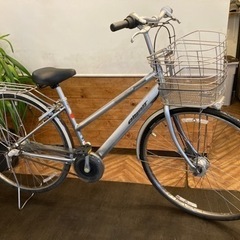 【一発二錠の鍵新品！ブリヂストンアルベルト】LEDオートライト　内装3段　27インチ自転車　シルバー
