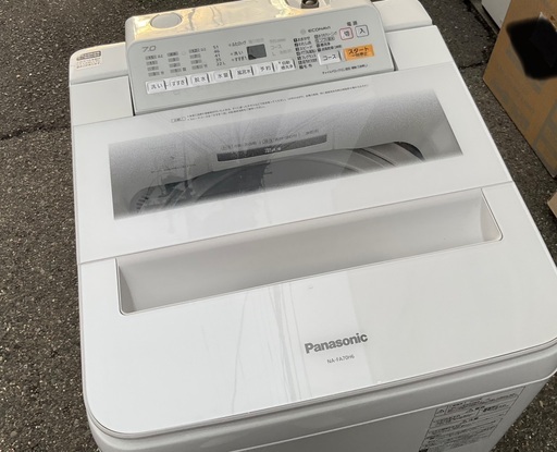 【RKGSE-065】特価！Panasonic/7kg全自動洗濯機/NA-FA70H6/中古/2019年製/当社より近隣地域無料配達