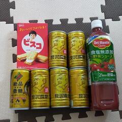 缶コーヒー、トマトジュースお菓子セット