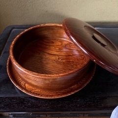 ボウル 木製食器 天然木 仕切り トレイ お菓子入れ 蓋付き お...