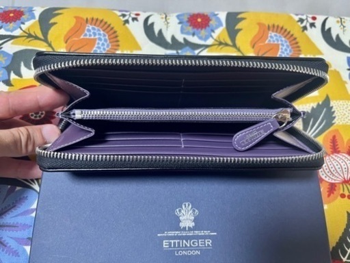 開封のみ（新品同様）ETTINGER ラウンドジップウォレット