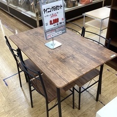 KJ-7【新入荷　リサイクル品】ダイニング5点セット　ブラウン