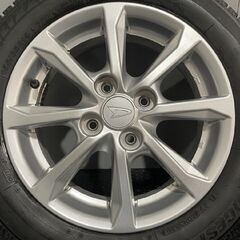 【BS BLIZZAK VRX 155/65R14】スタッドレス【ダイハツ LA350S ミライース 純正ホイール 14インチ 4.5J4HPCD100+45】バリ溝　(MTQ82)