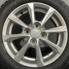 【BS BLIZZAK VRX 155/65R14】スタッドレス【ダイハツ LA350S ミライース 純正ホイール 14インチ 4.5J4HPCD100+45】バリ溝　(MTQ82)