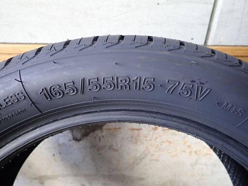 【お取引終了！】★(P-1)軽乗用車用新品タイヤ165/55R15の2本セット！工賃等全て込み2本12,000円