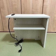 左置き　ケーブルボックス コードケース 木製 配線隠し コンセント 付きの画像