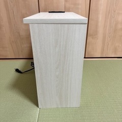 左置き　ケーブルボックス コードケース 木製 配線隠し コンセント 付きの画像