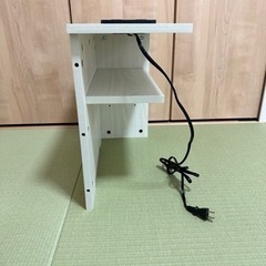 左置き　ケーブルボックス コードケース 木製 配線隠し コンセント 付きの画像