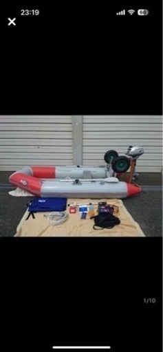 アキレスボート フルセット 免許不要艇 ホンダ2馬力 ドーリー Achilles 福岡市 高圧ポンプ アンカー 付属品多数 JP-ACH ゴムボート