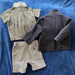 子どもジャケット　85センチ　グリーンレーベルリラクシング　フォーマル　セットアップ80センチの画像