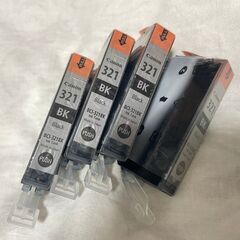 【現金手渡し】キャノンのプリンタ純正インク　黒４つ　BCI-321BK