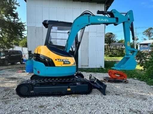 クボタ RX305 3t クラス★ミニユンボ★マルチ付き★倍速付き★オートアイドリング 盗難防止システム:新ゴムクローラー：新バケット付き