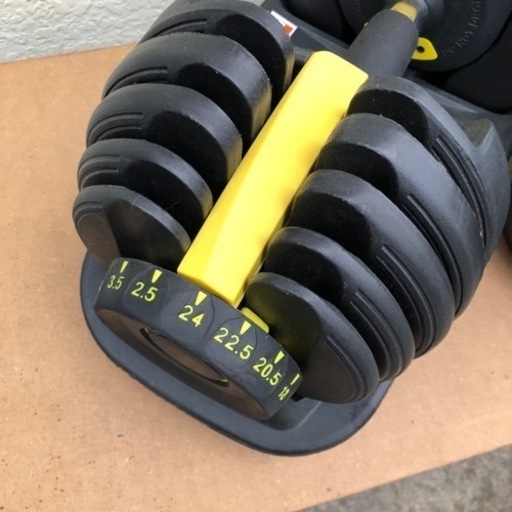 【週末限定sale中】可変式ダンベル 2.5kgから24kg 2個セット イエロー×黒