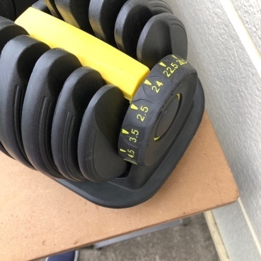 【週末限定sale中】可変式ダンベル 2.5kgから24kg 2個セット イエロー×黒