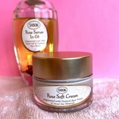 SABON サボン スキンケア2点セット ローズセラムインオイル50ml・ローズソフトクリーム15mlの画像