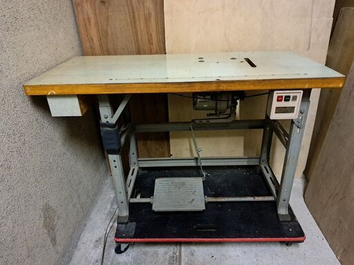 工業用 ミシン台 ナショナル クラッチモーター（PPS-21） 幅128cm×奥行53cm×高さ74cm