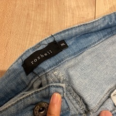 【値下げ】メンズダメージ加工入りジーンズ 7部丈 XLサイズの画像