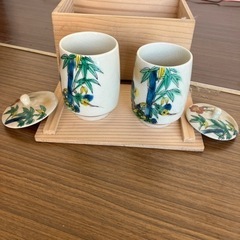 九谷秋峰　夫婦湯呑みの画像